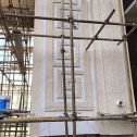 福建 黄金麻花岗岩别墅外墙干挂回纹造型效果