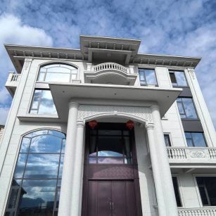 福建白麻别墅外墙干挂石材效果示例