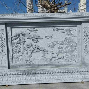 福建 芝麻白大型照壁，屏风，影壁