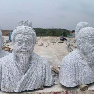 福建 白麻花岗岩石材人物立体雕刻