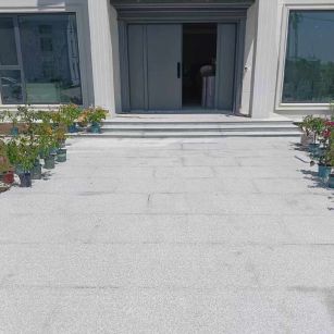 福建 芝麻白花岗岩地铺石地面铺装