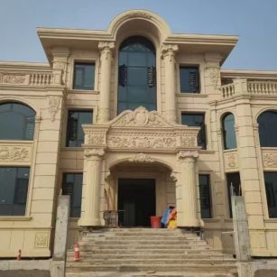 福建 黄金麻花岗岩别墅外墙干挂