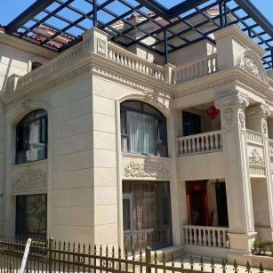 福建 黄金麻花岗岩荔枝面别墅外墙干挂