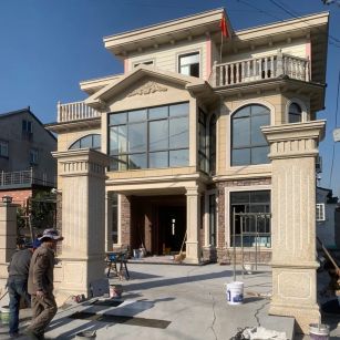 福建 黄金麻花岗岩荔枝面别墅外墙干挂私家专属