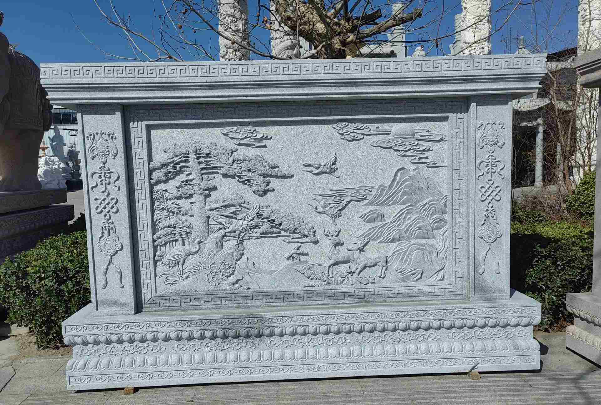 福建 芝麻白大型照壁，屏风，影壁