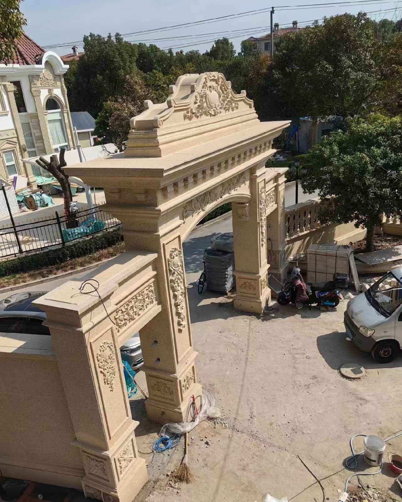 福建 黄金麻荔枝面花岗岩别墅门楼