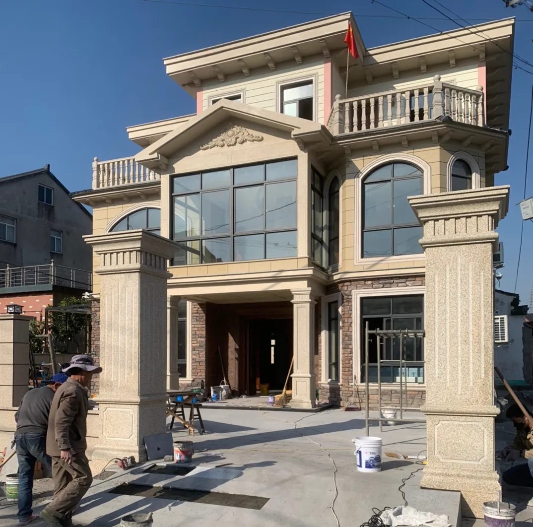 福建 黄金麻花岗岩荔枝面别墅外墙干挂私家专属