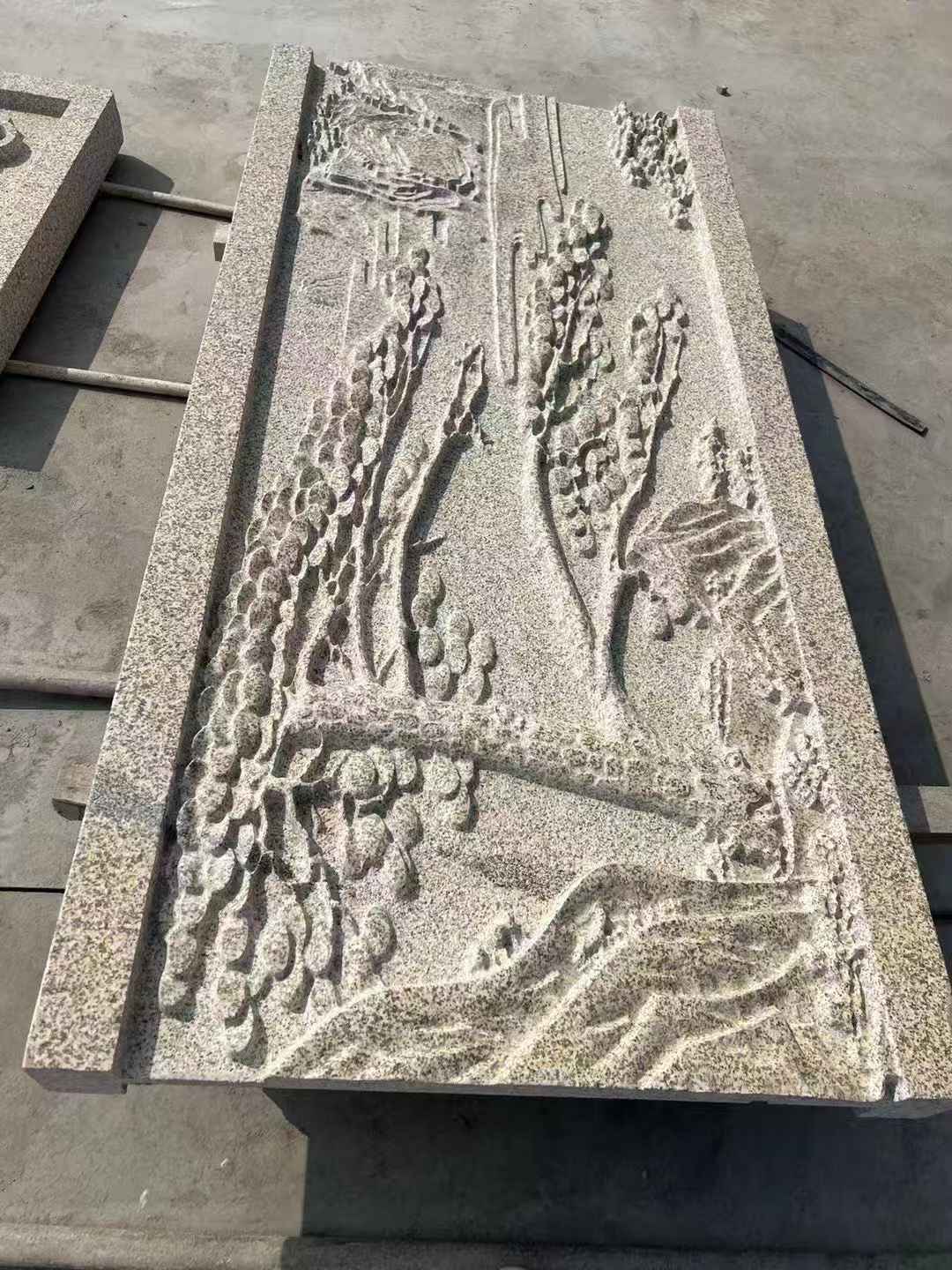 福建 黄金麻雕刻板浮雕迎客松