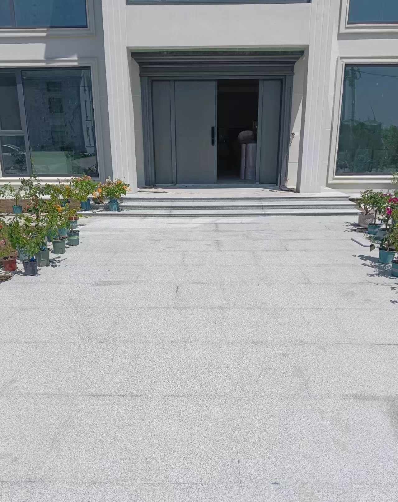 福建 芝麻白花岗岩地铺石地面铺装