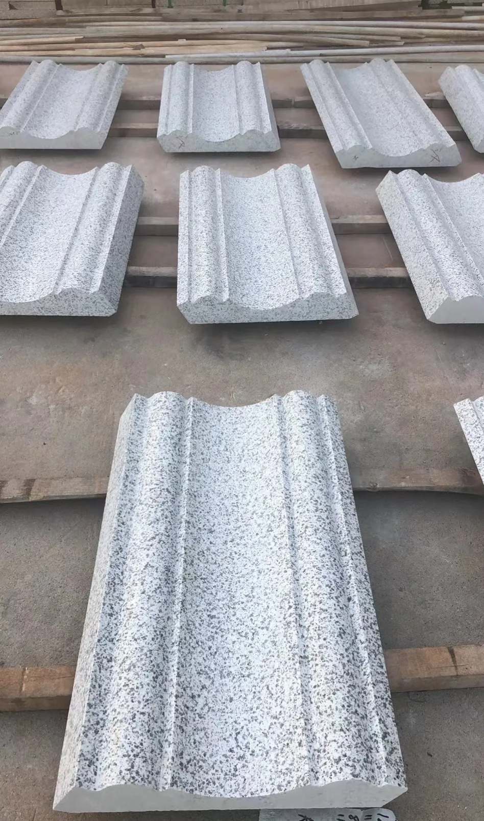 福建 白麻花岗岩光面别墅线条