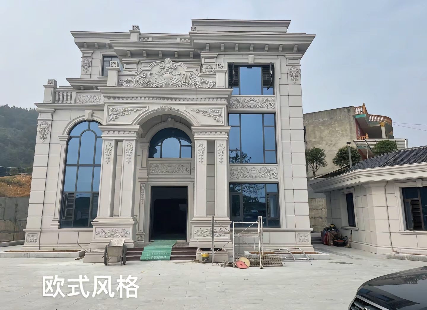 福建 白麻花岗岩别墅外墙干挂