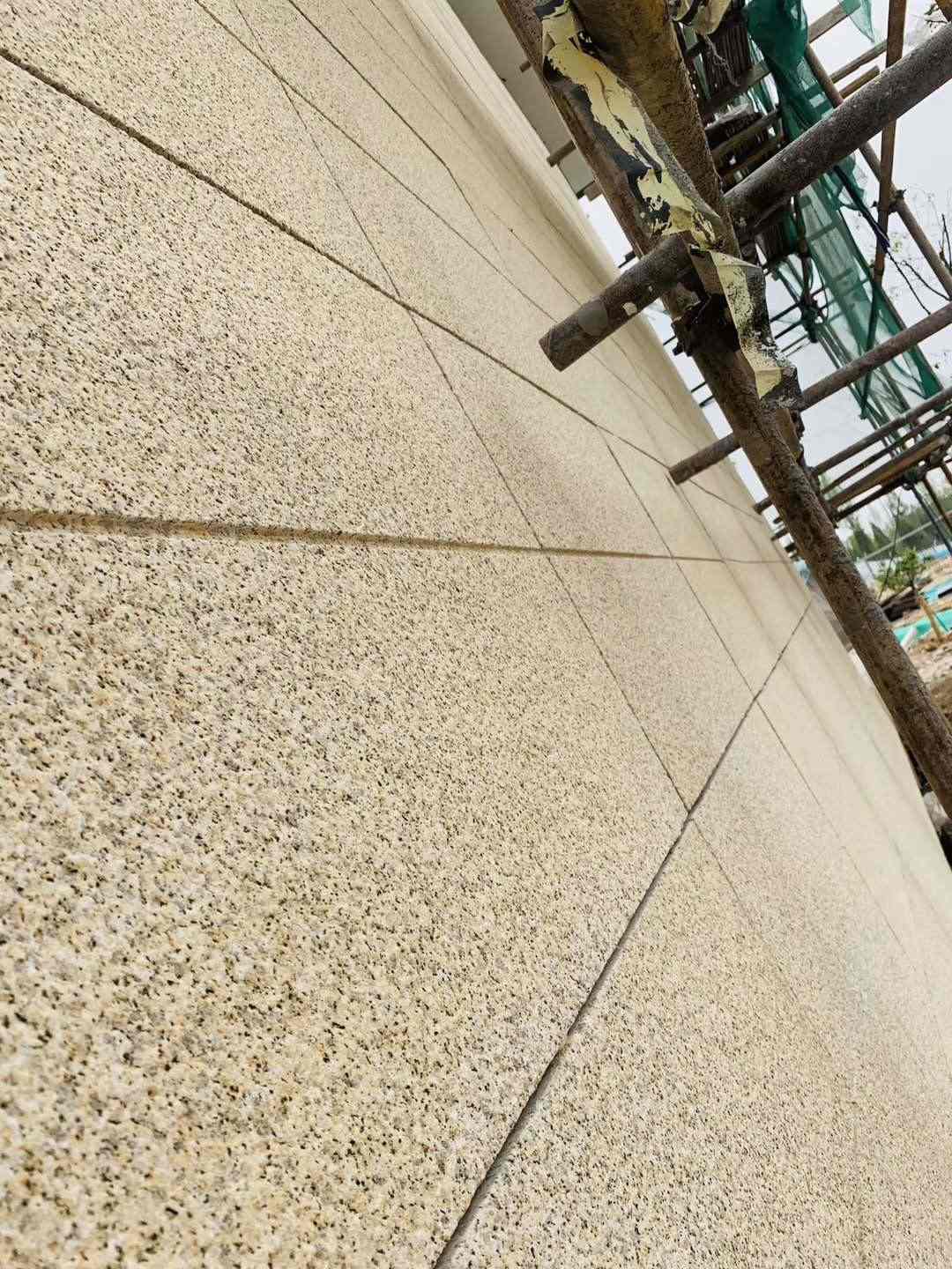 福建 黄金麻花岗岩荔枝面外墙干挂石材效果示例